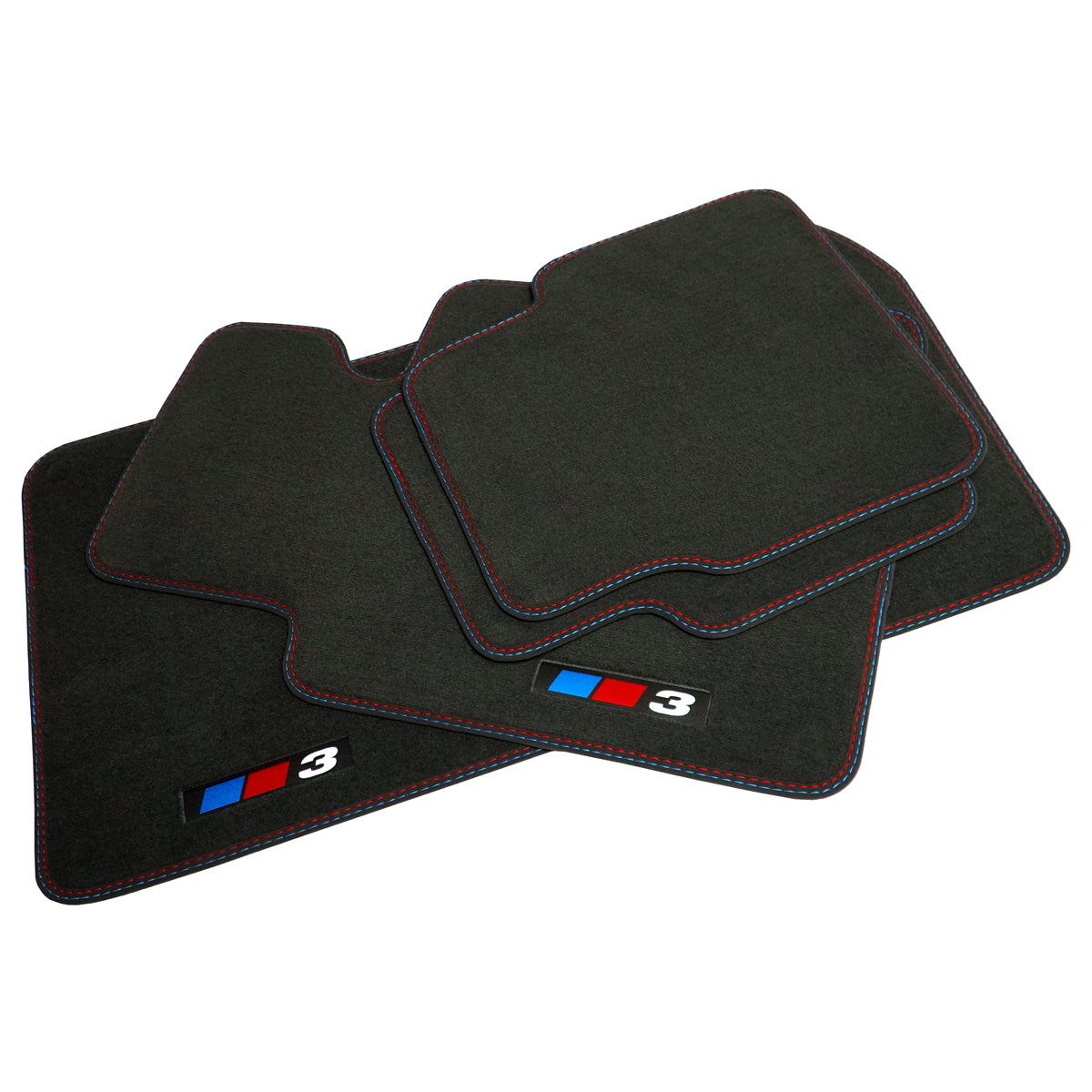 BMW 3-Series Velour Floor Mats – Sedan 2019-2026 & Wagon 2020-2026 G20, G21, G80 – 3 Logo
